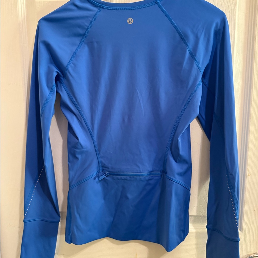 Lululemon Run Tall Long Sleeve Shirt Size 4 Blue